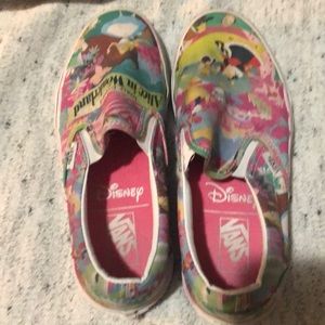 Vans size 8 women’s. Alice in wonderland